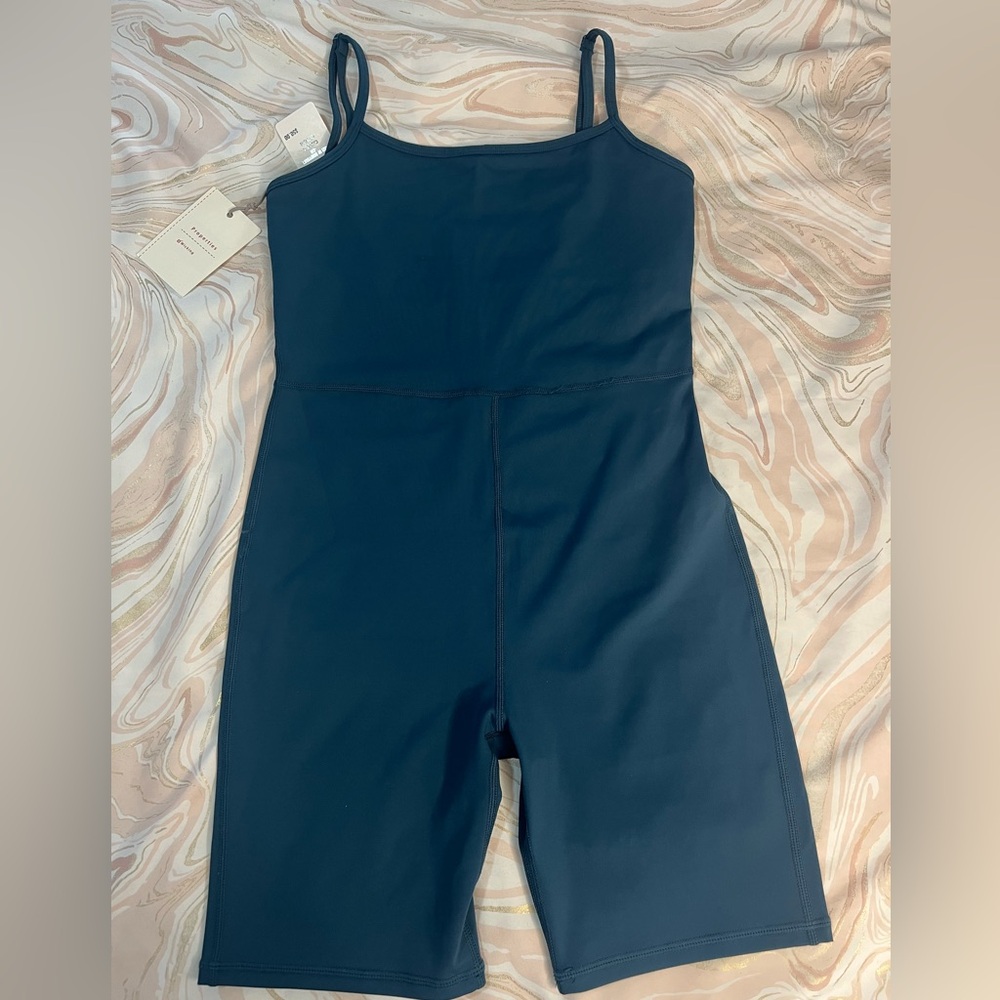 Athletic Bodysuit Cozi Blue Pond Sports Bra Women’s Medium
